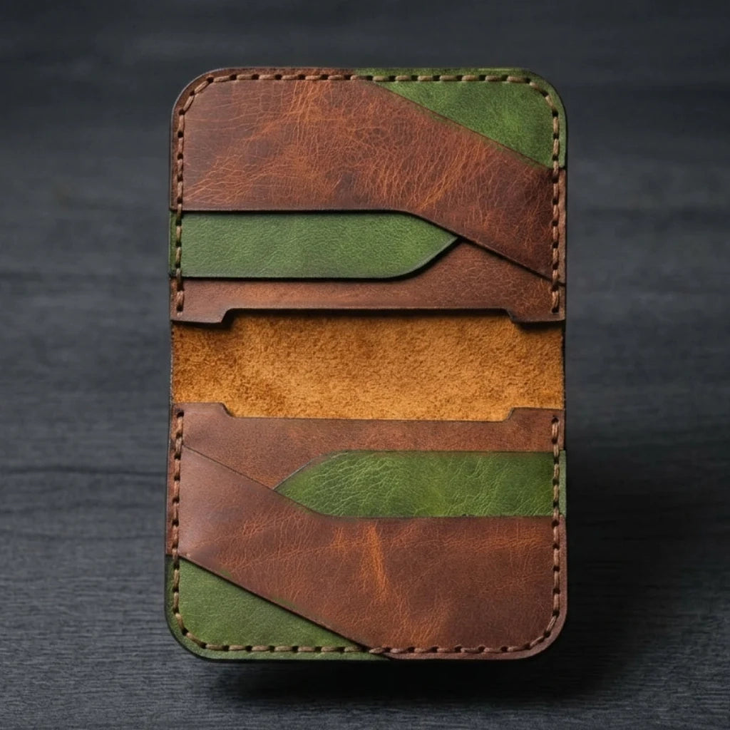 Portefeuille Compact en Cuir