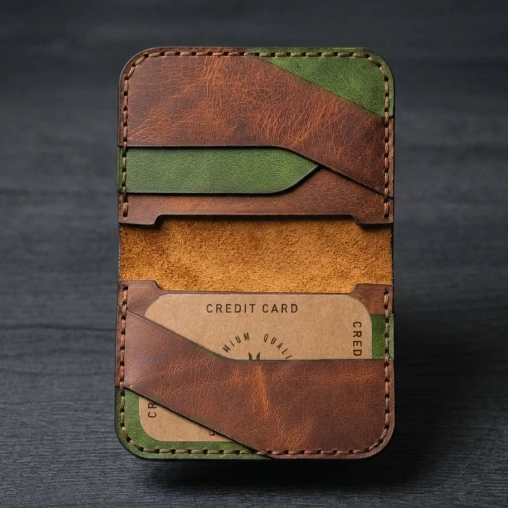 Portefeuille Compact en Cuir