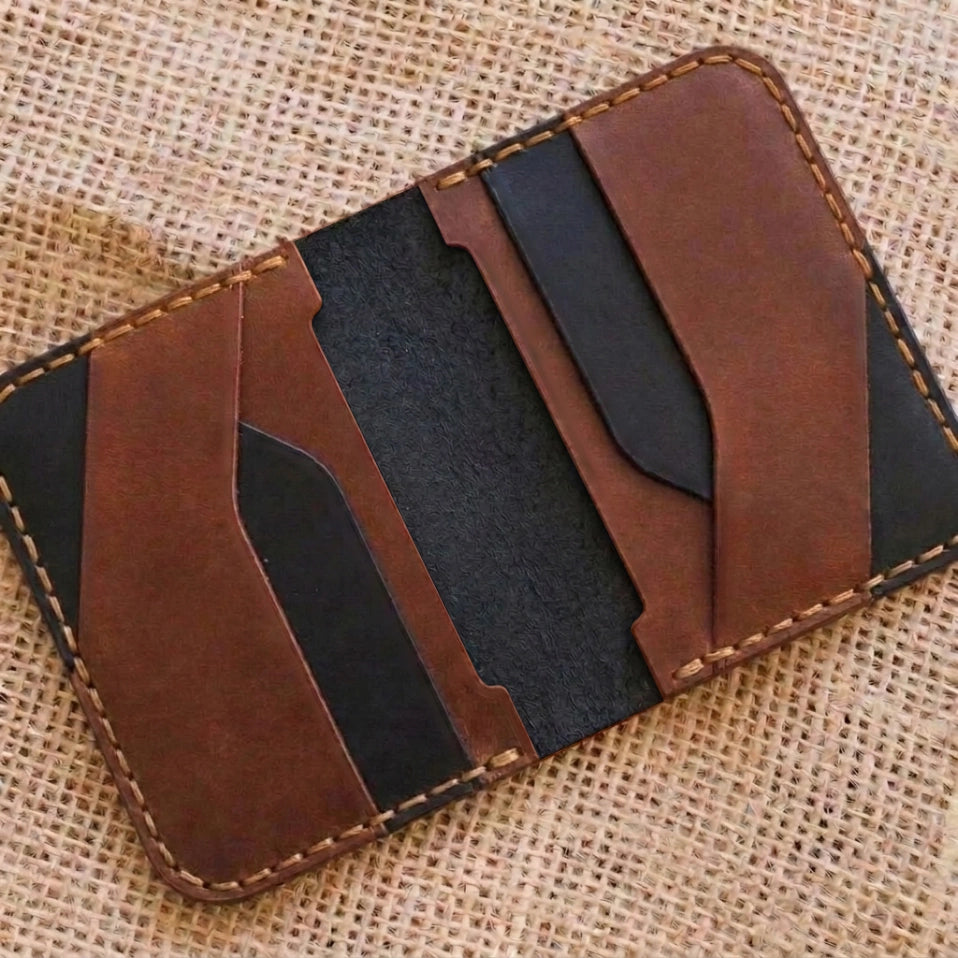 Portefeuille Compact en Cuir – Design Vintage