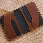 Portefeuille Compact en Cuir – Design Vintage