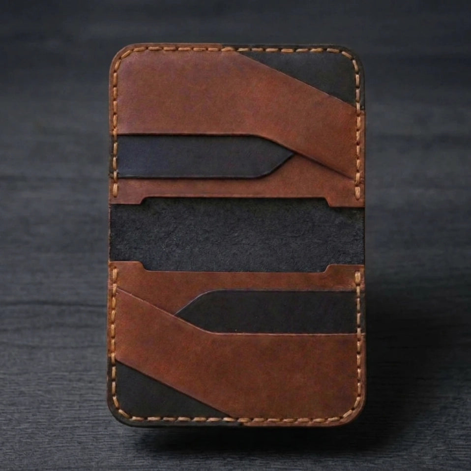 Portefeuille Compact en Cuir – Design Vintage