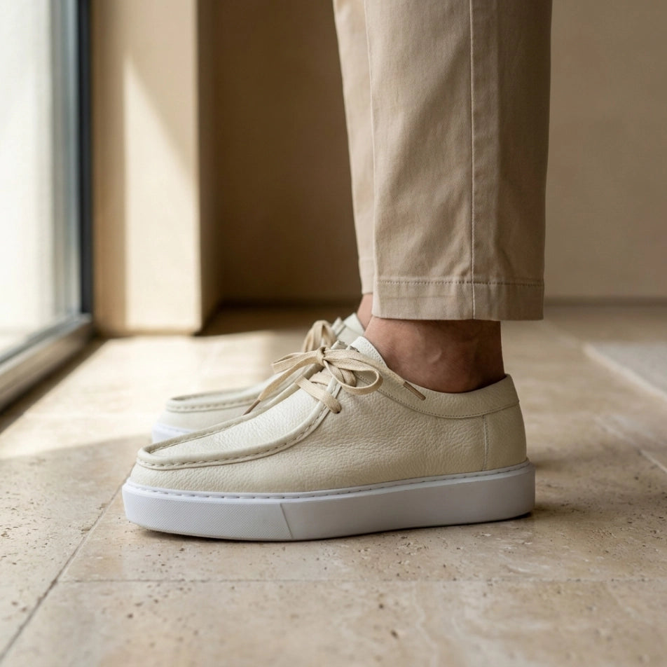 Derby Premium en cuir grainé